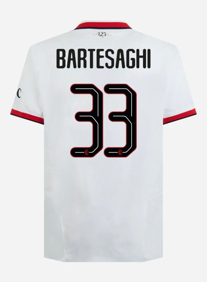 24-25 AC Milan Away Bartesaghi 33 Champions League Jersey (Player Version)
