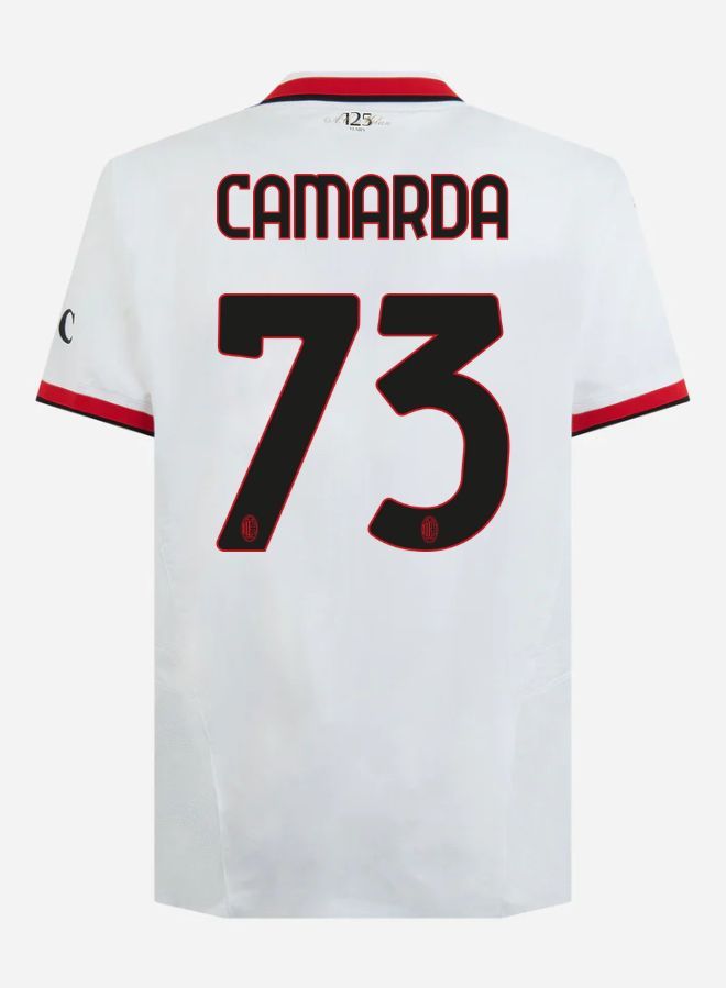 24-25 AC Milan Away Camarda 73 Serie A Jersey (Player Version)