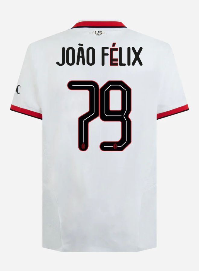 24-25 AC Milan Away João Félix 79 Champions League Jersey (Player Version)
