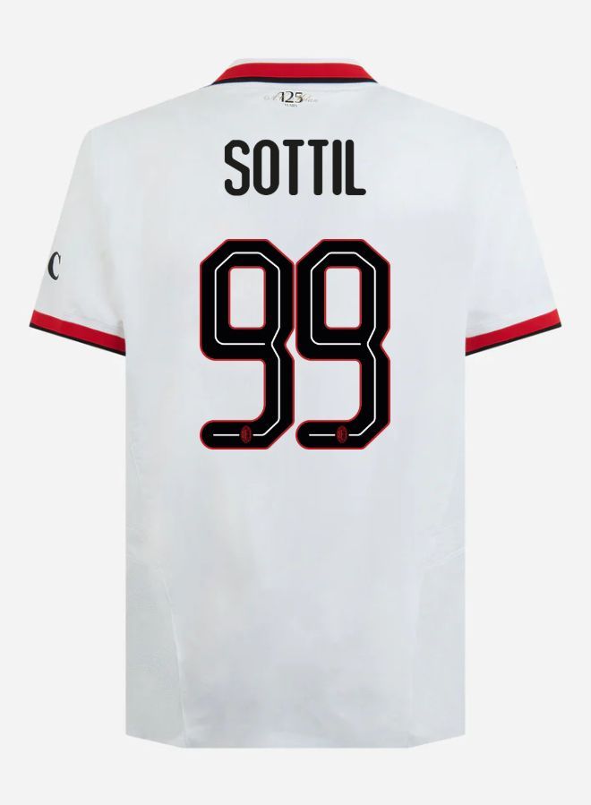 24-25 AC Milan Away Sottil 99 Champions League Jersey (Player Version)