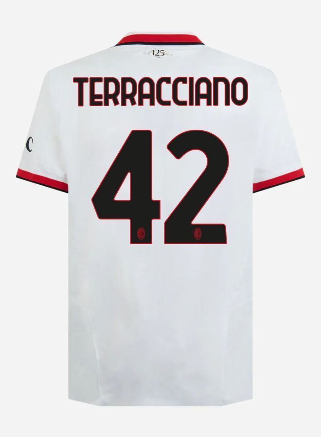24-25 AC Milan Away Terracciano 42 Serie A Jersey (Player Version)