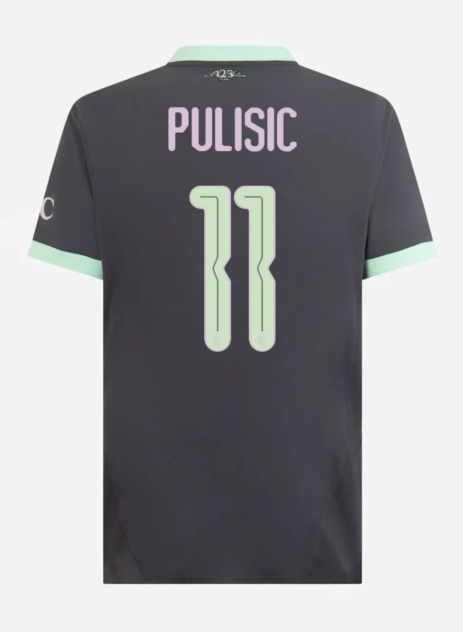 24-25 AC Milan Third Pulisic 11 Champions League Jersey (Player Version)