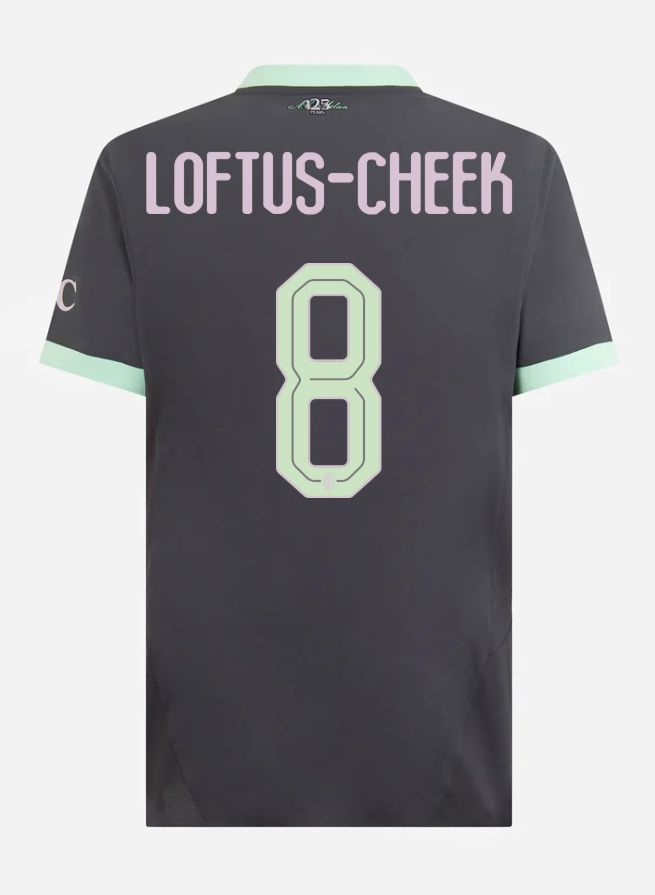 24-25 AC Milan Third Loftus-Cheek 8 Champions League Jersey (Player Version)
