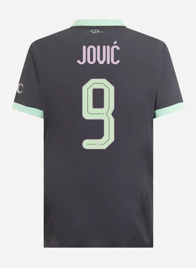 24-25 AC Milan Third Jović 9 Champions League Jersey (Player Version)