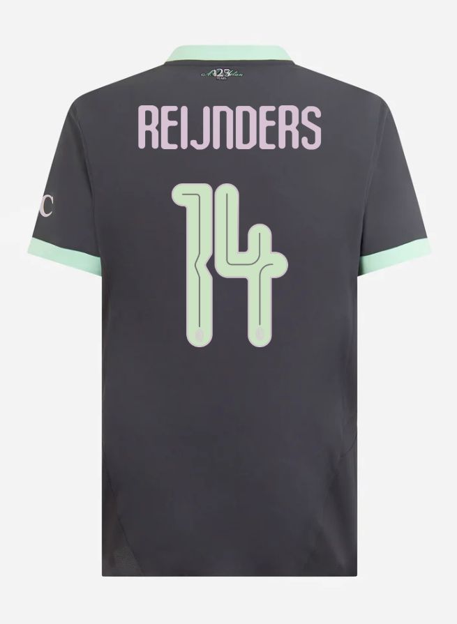 24-25 AC Milan Third Reijnders 14 Champions League Jersey (Player Version)