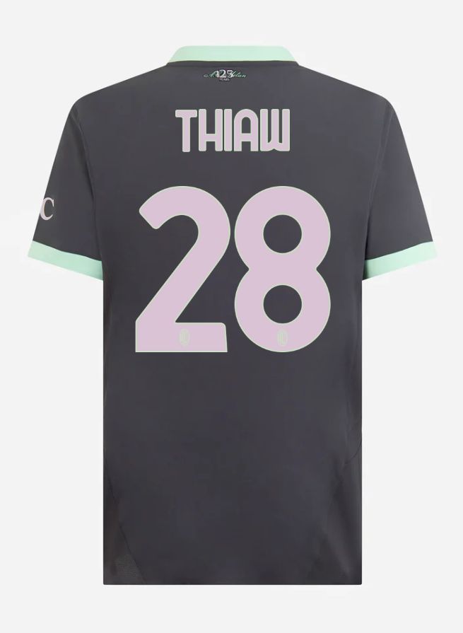 24-25 AC Milan Third Thiaw 28 Serie A Jersey (Player Version)