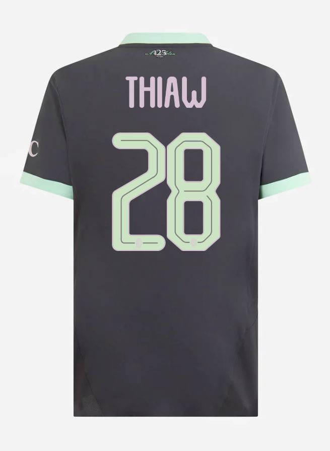 24-25 AC Milan Third Thiaw 28 Champions League Jersey (Player Version)