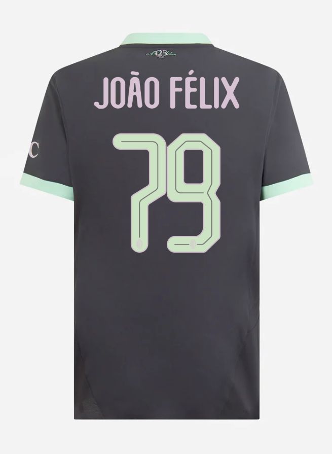 24-25 AC Milan Third João Félix 79 Champions League Jersey (Player Version)