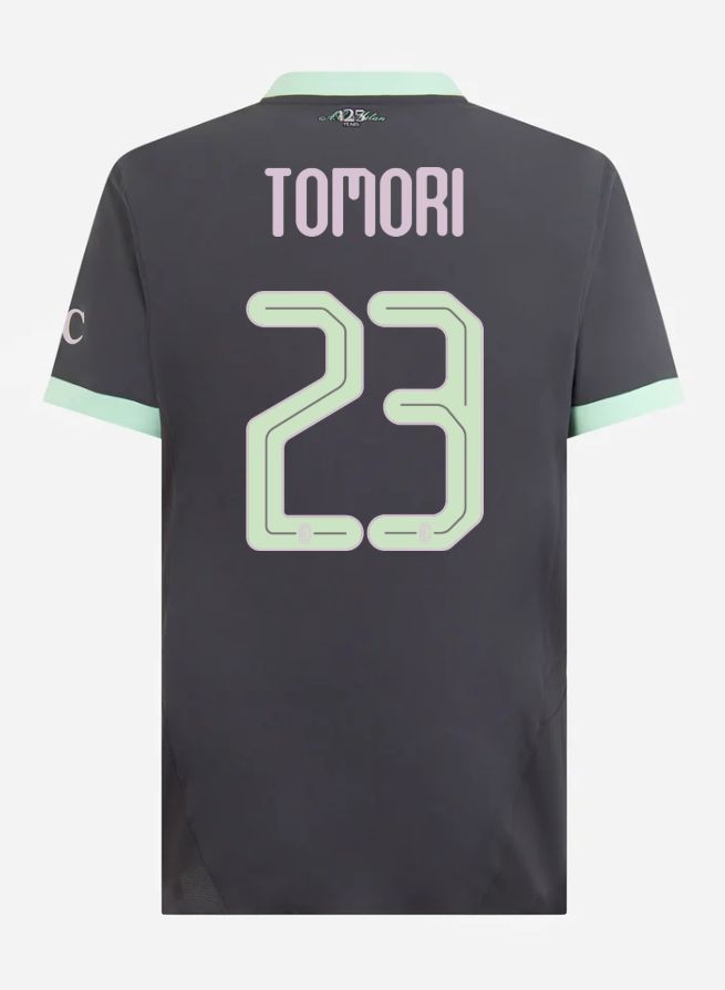 24-25 AC Milan Third Tomori 23 Champions League Jersey (Player Version)