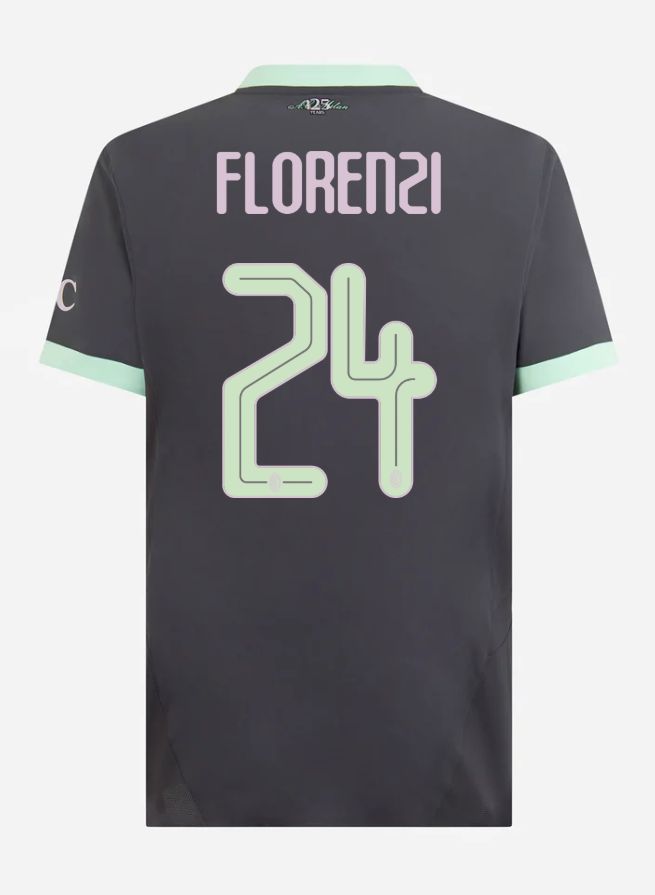 24-25 AC Milan Third Florenzi 24 Champions League Jersey (Player Version)