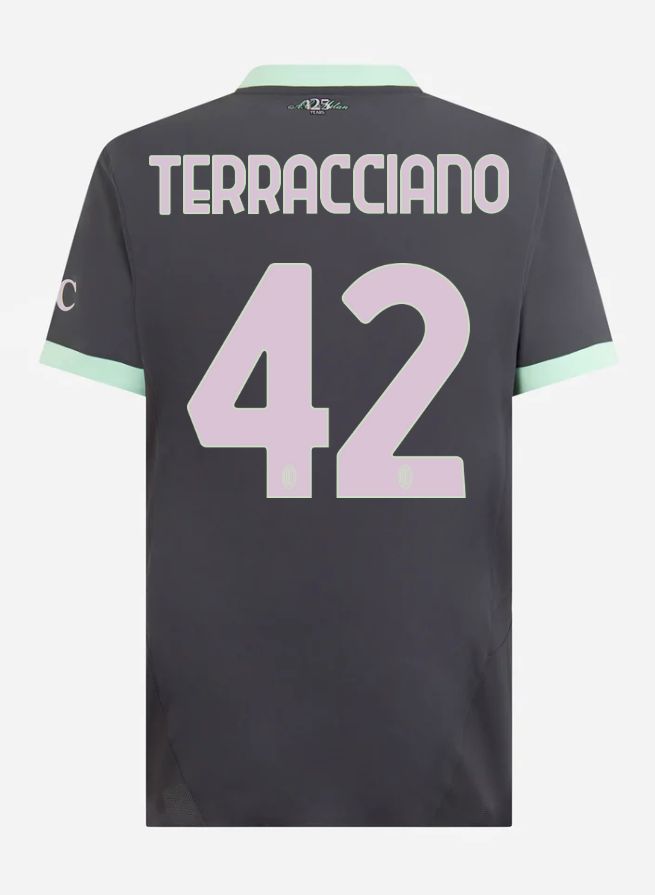 24-25 AC Milan Third Terracciano 42 Serie A Jersey (Player Version)