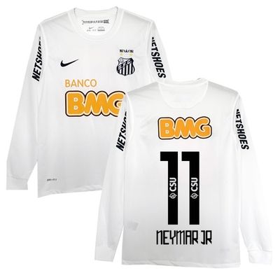 Santos FC Neymar Jr.  Home Long Sleeve Retro Jersey 2011-2012