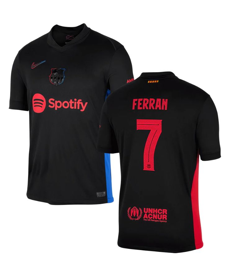 24-25 Barcelona Away FERRAN 7 Champions League Jersey