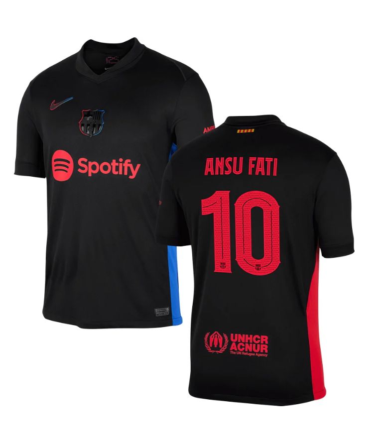 24-25 Barcelona Away ANSU FATI 10 Champions League Jersey