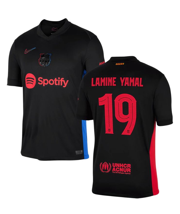 24-25 Barcelona Away LAMINE YAMAL 19 Champions League Jersey