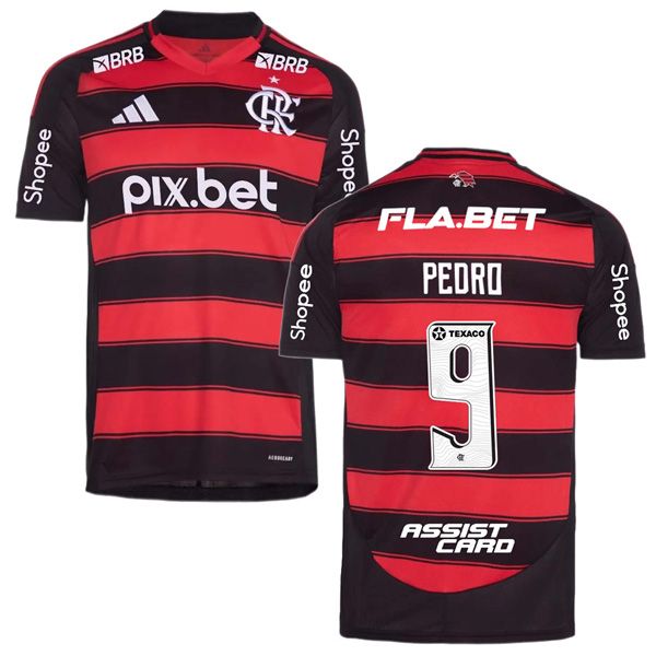 25-26 Flamengo Home Pedro 9 Jersey Full Sponsor