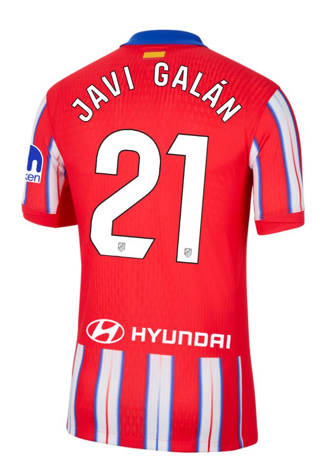 24-25 Atletico Madrid Home JAVI GALÁN 21 Laliga Jersey