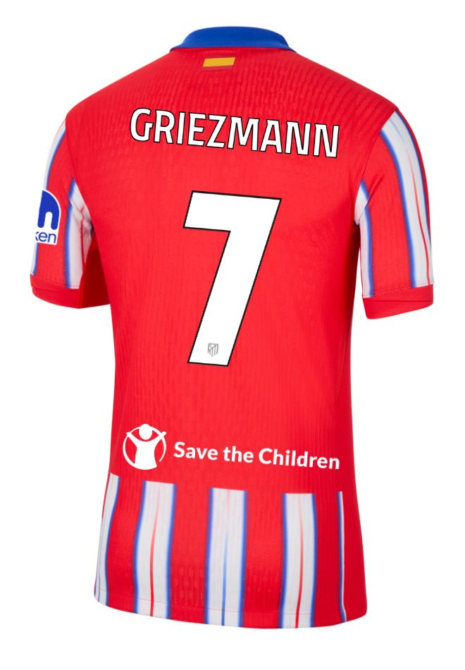 24-25 Atletico Madrid Home GRIEZMANN 7 Champions League Jersey