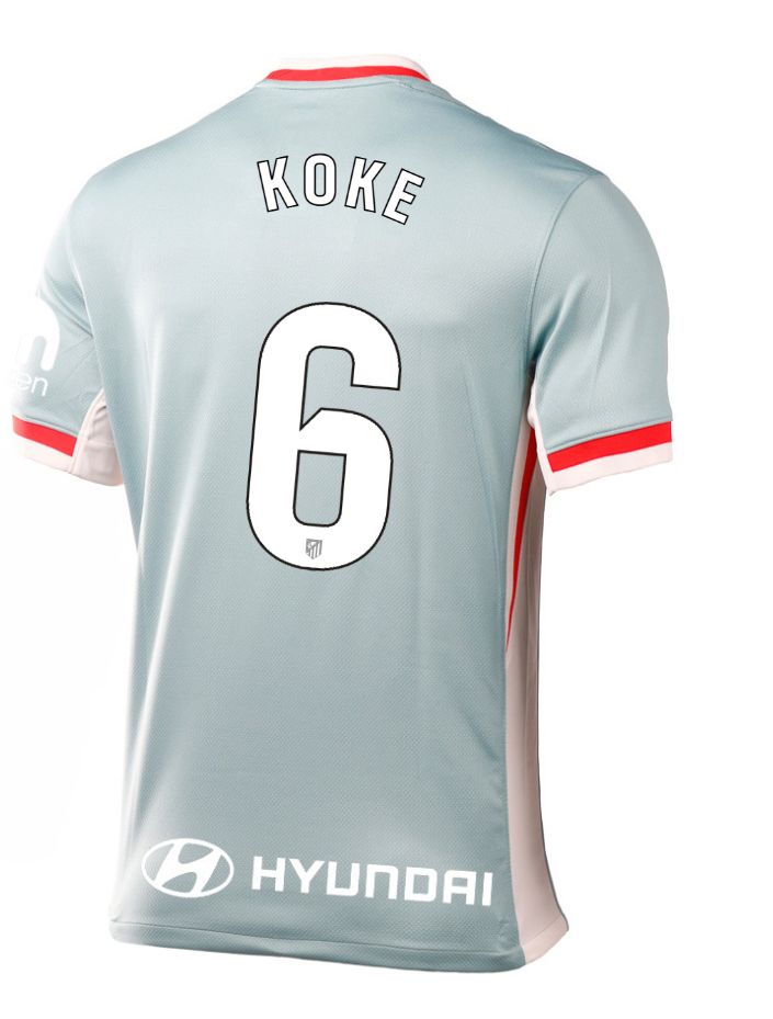24-25 Atletico Madrid Away KOKE 6 Laliga Jersey