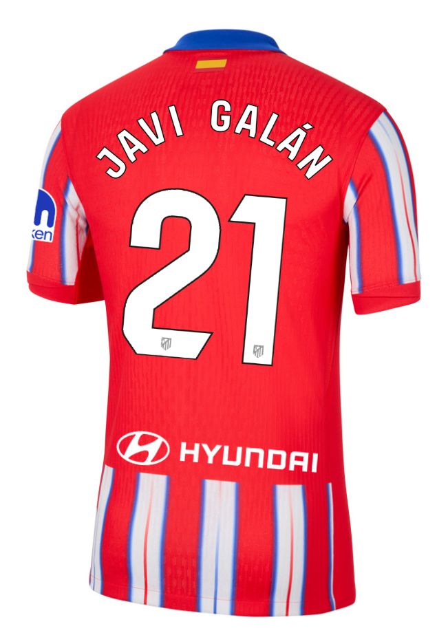 24-25 Atletico Madrid Home JAVI GALÁN 21 Jersey (Player Version)