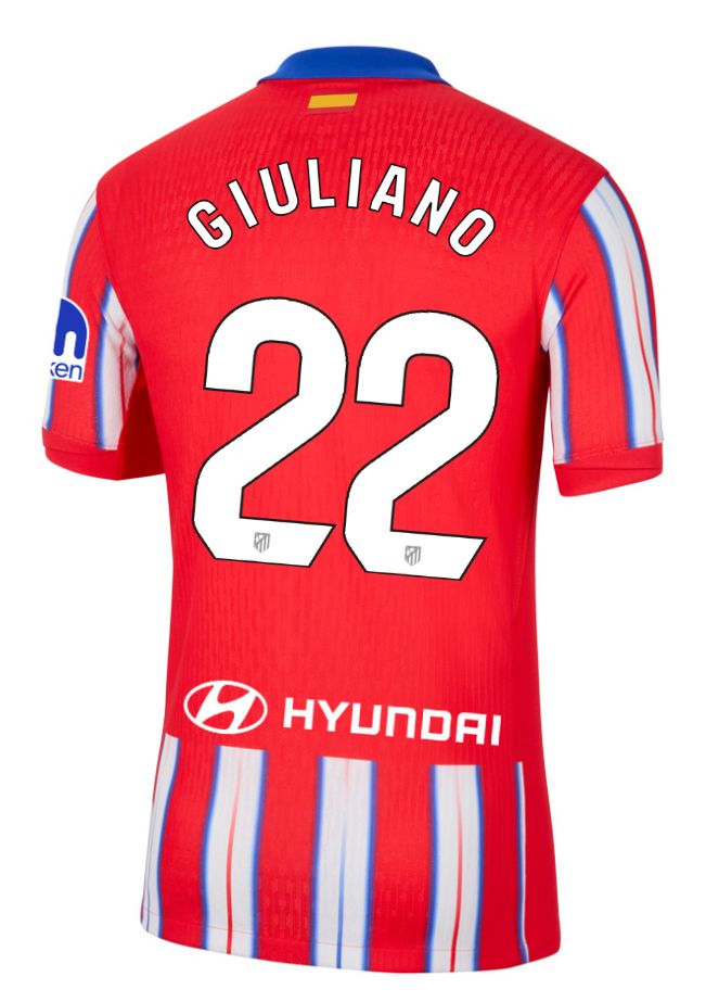 24-25 Atletico Madrid Home GIULIANO 22 Jersey (Player Version)