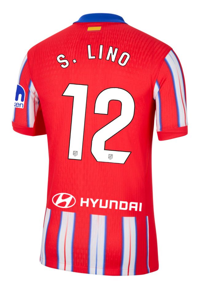 24-25 Atletico Madrid Home S. LINO 12 Jersey (Player Version)