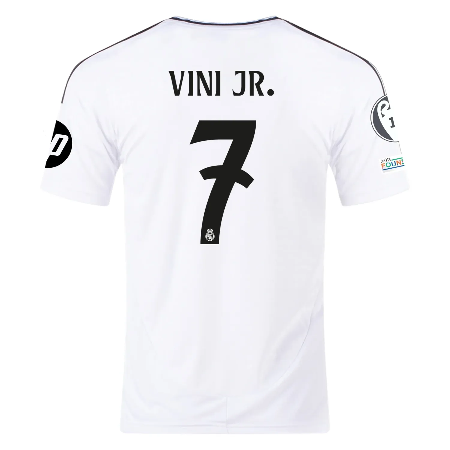 Real Madrid Vinicius Jr. 7 Home Jersey 2024/2025 With Champions League + Club World Cup Patches