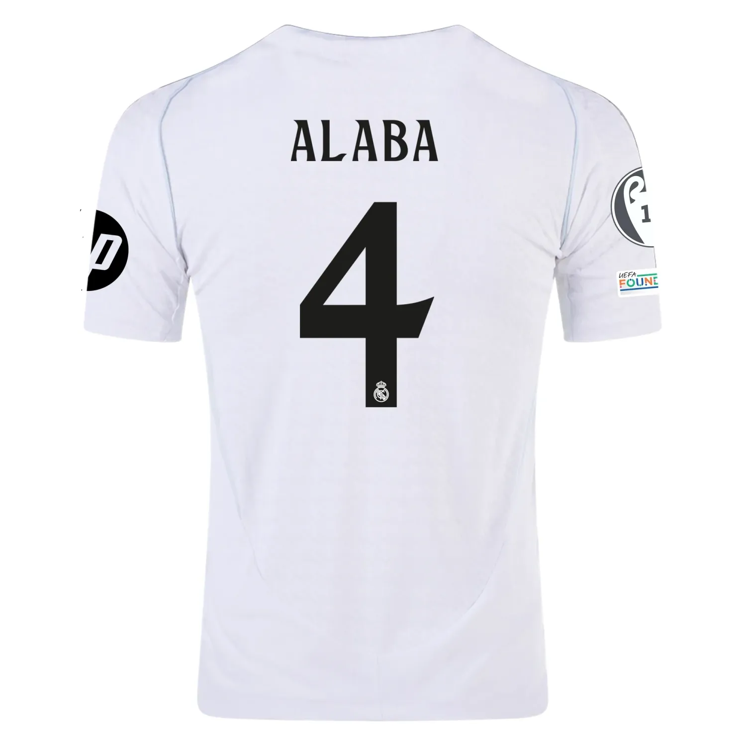 Real Madrid Alaba 4 Home Jersey 2024/2025 With Champions League + Club World Cup Patches (Player version)
