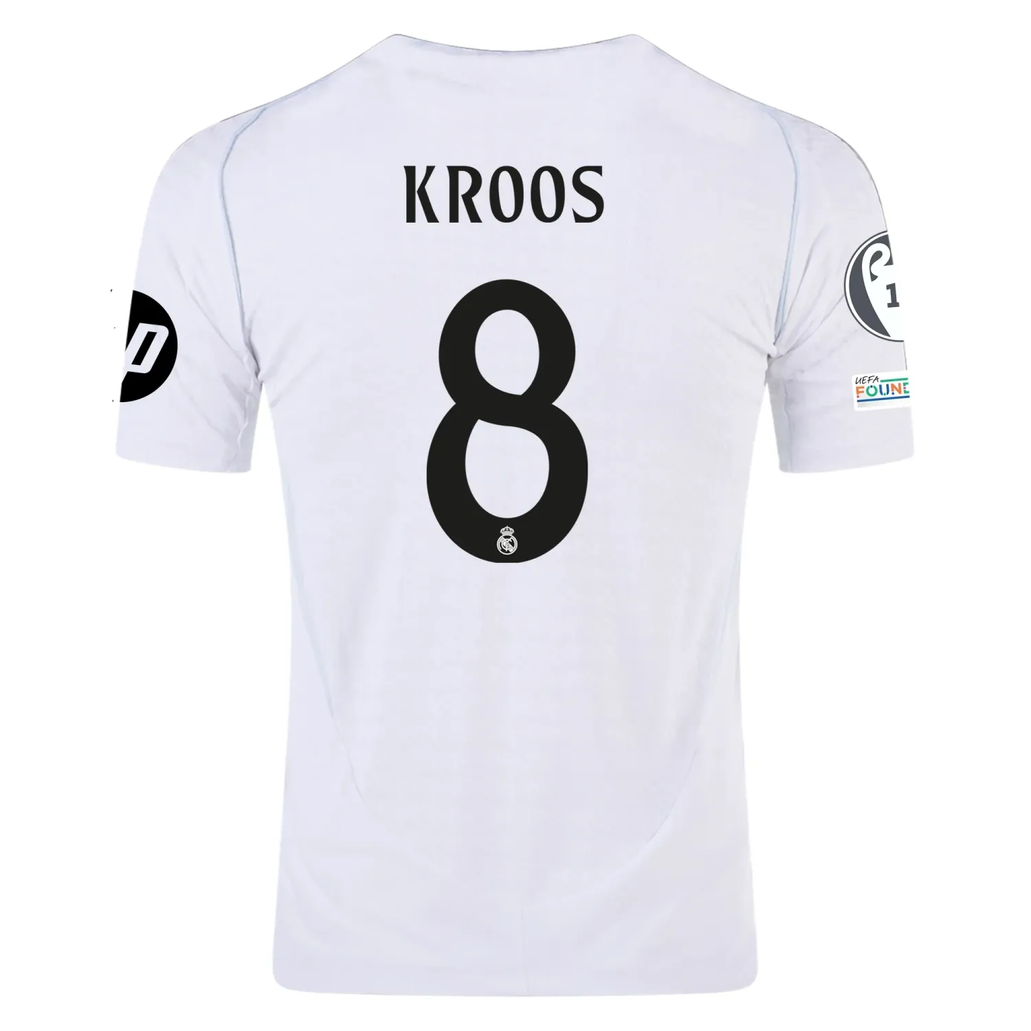 Real Madrid Kroos 8 Home Jersey 2024/2025 With Champions League + Club World Cup Patches (Player version)