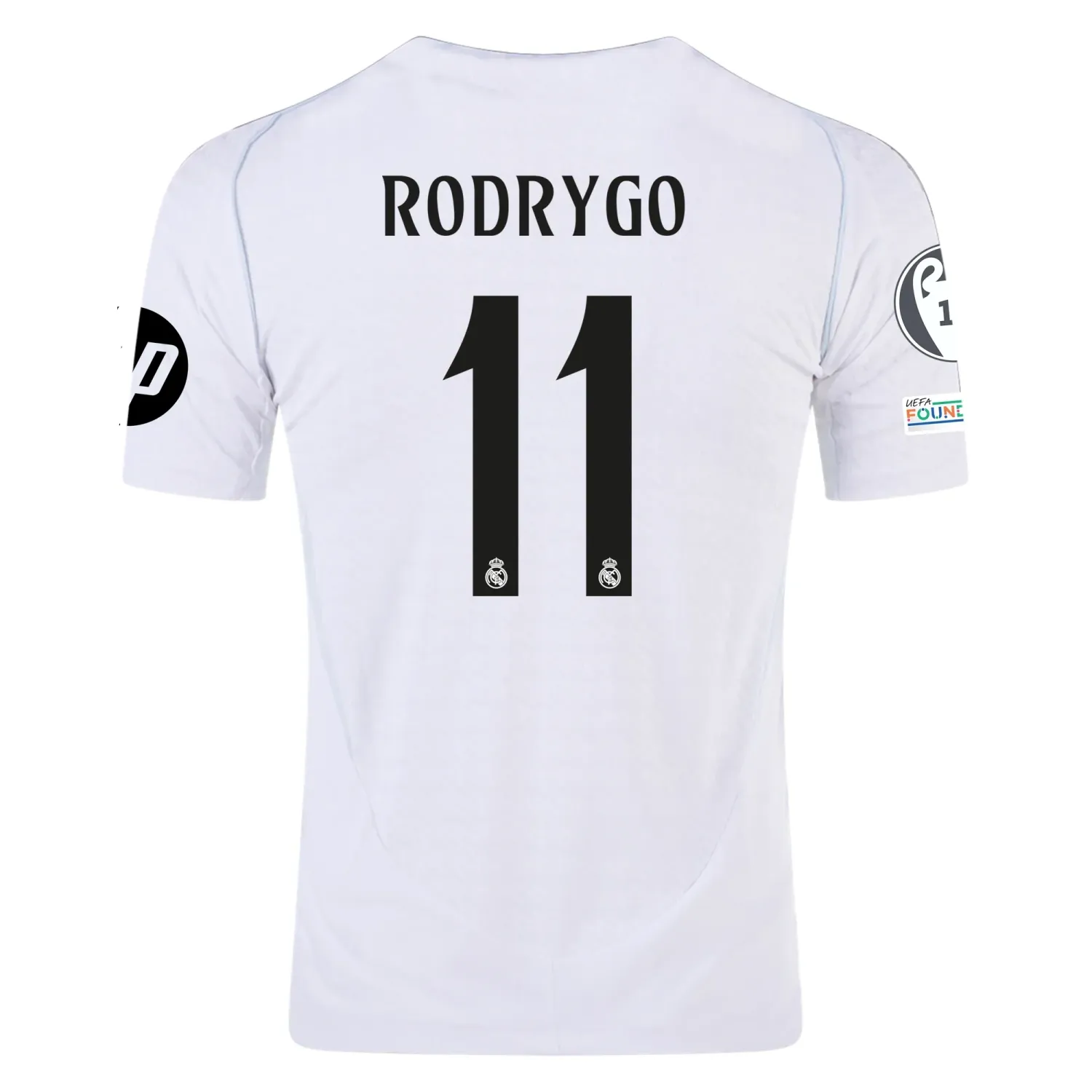 Real Madrid Rodrygo 11 Home Jersey 2024/2025 With Champions League + Club World Cup Patches (Player version)