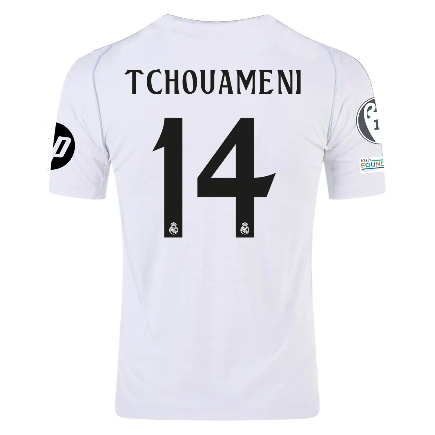 Real Madrid Tchouameni 14 Home Jersey 2024/2025 With Champions League + Club World Cup Patches (Player version)