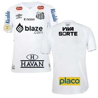 Santos FC Home Jersey with Brasilero Sería A patch 2024/25 (Full Sponsor)