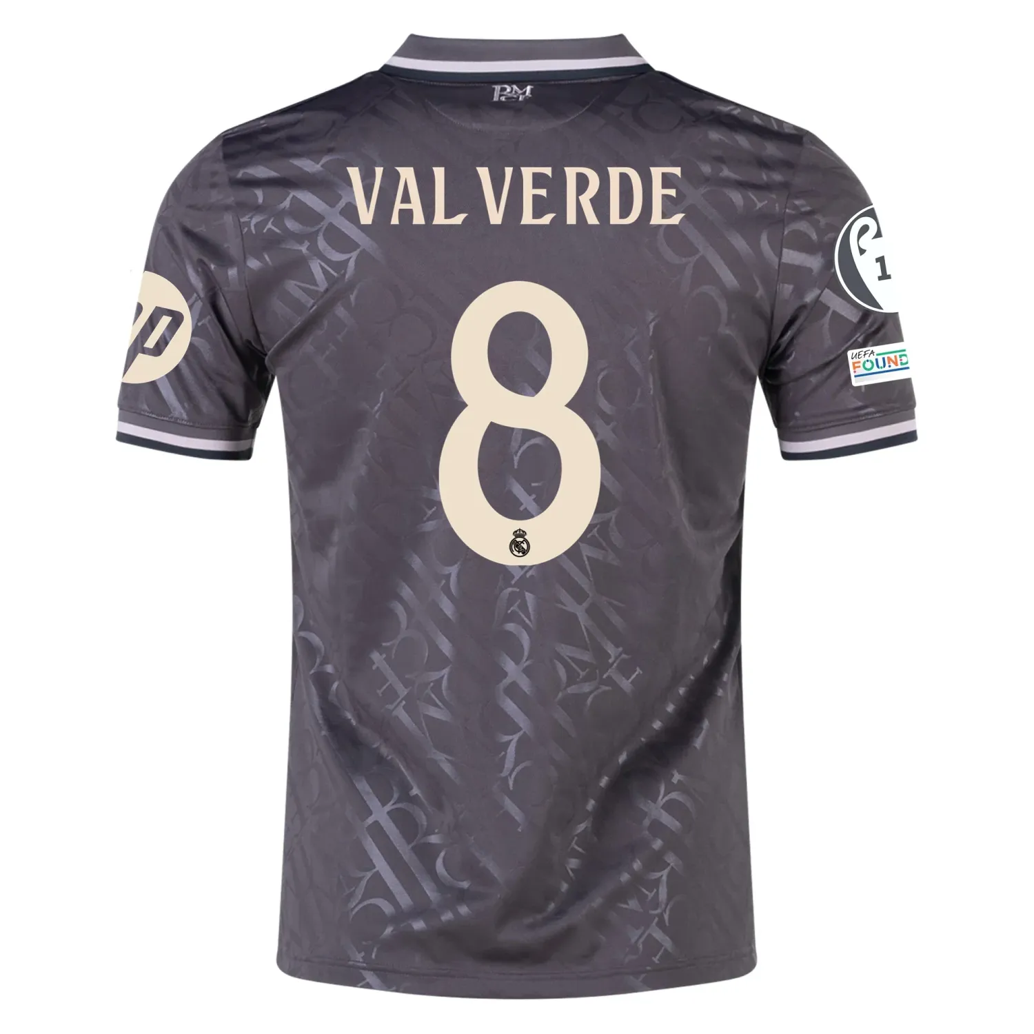 Real Madrid Valverde 8 Third Jersey 2024/2025 With Champions League + Club World Cup Patches