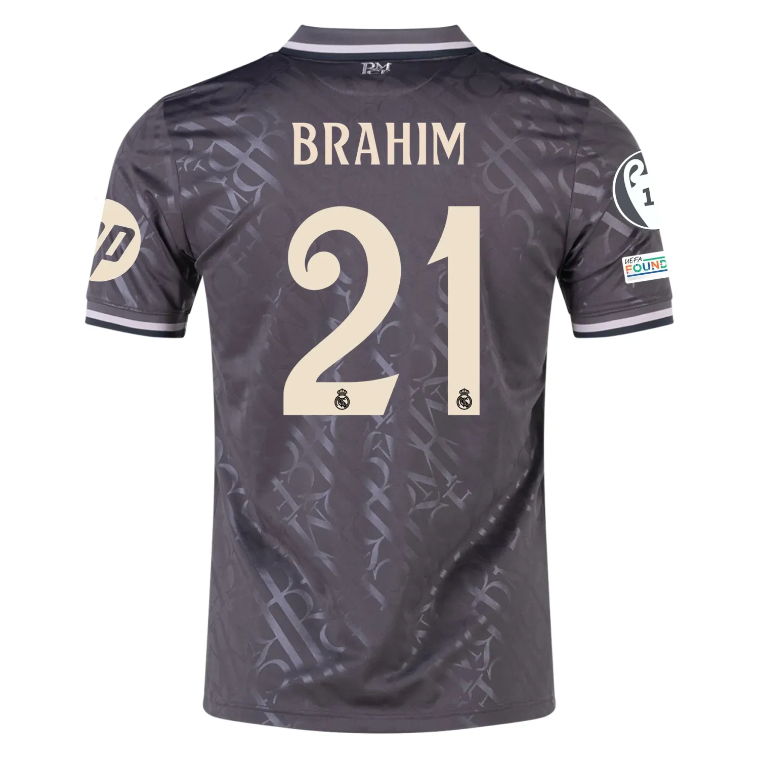 Real Madrid Brahim 21 Third Jersey 2024/2025 With Champions League + Club World Cup Patches