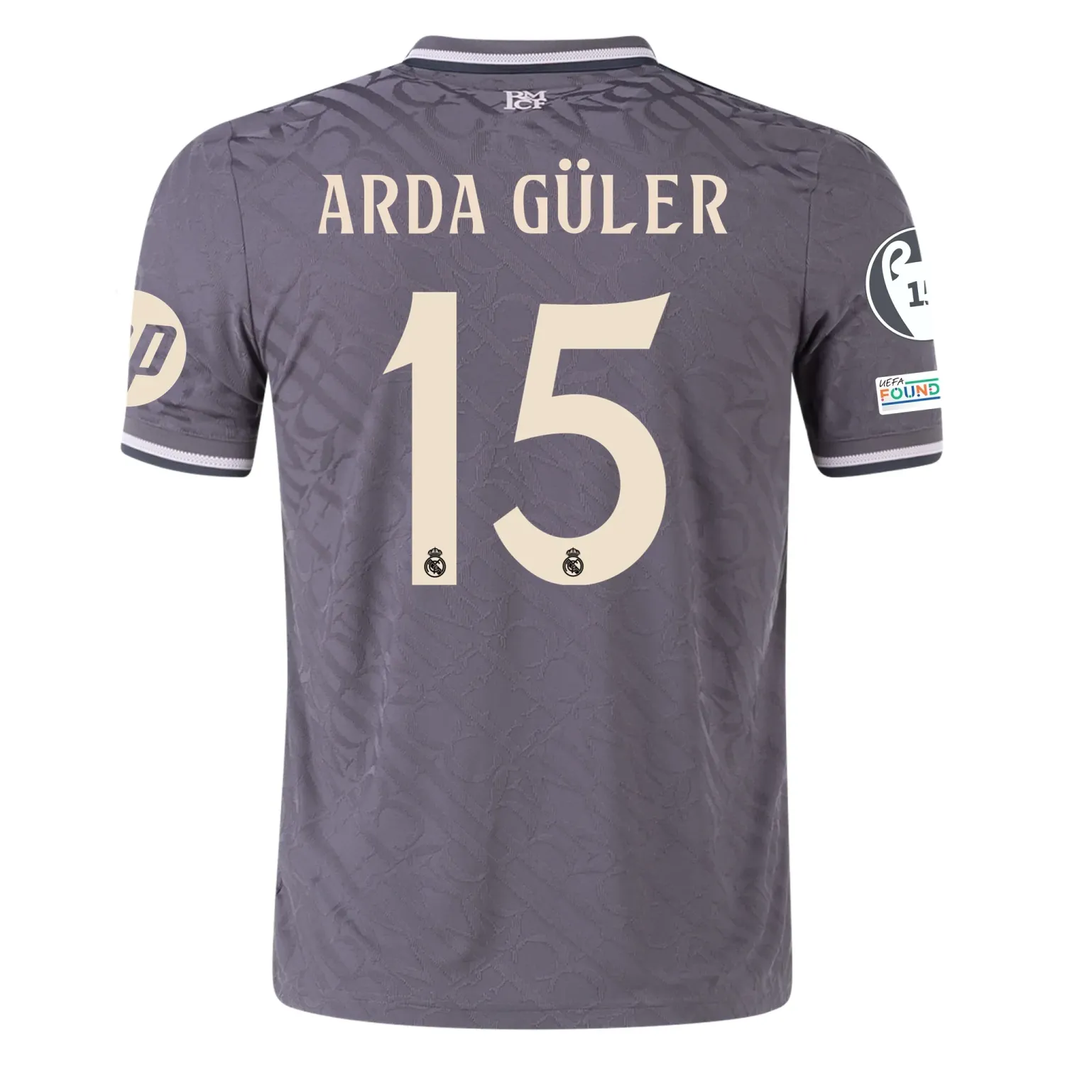 Real Madrid Arda Guler 15 Third Jersey 2024/2025 With Champions League + Club World Cup Patches (Player version)