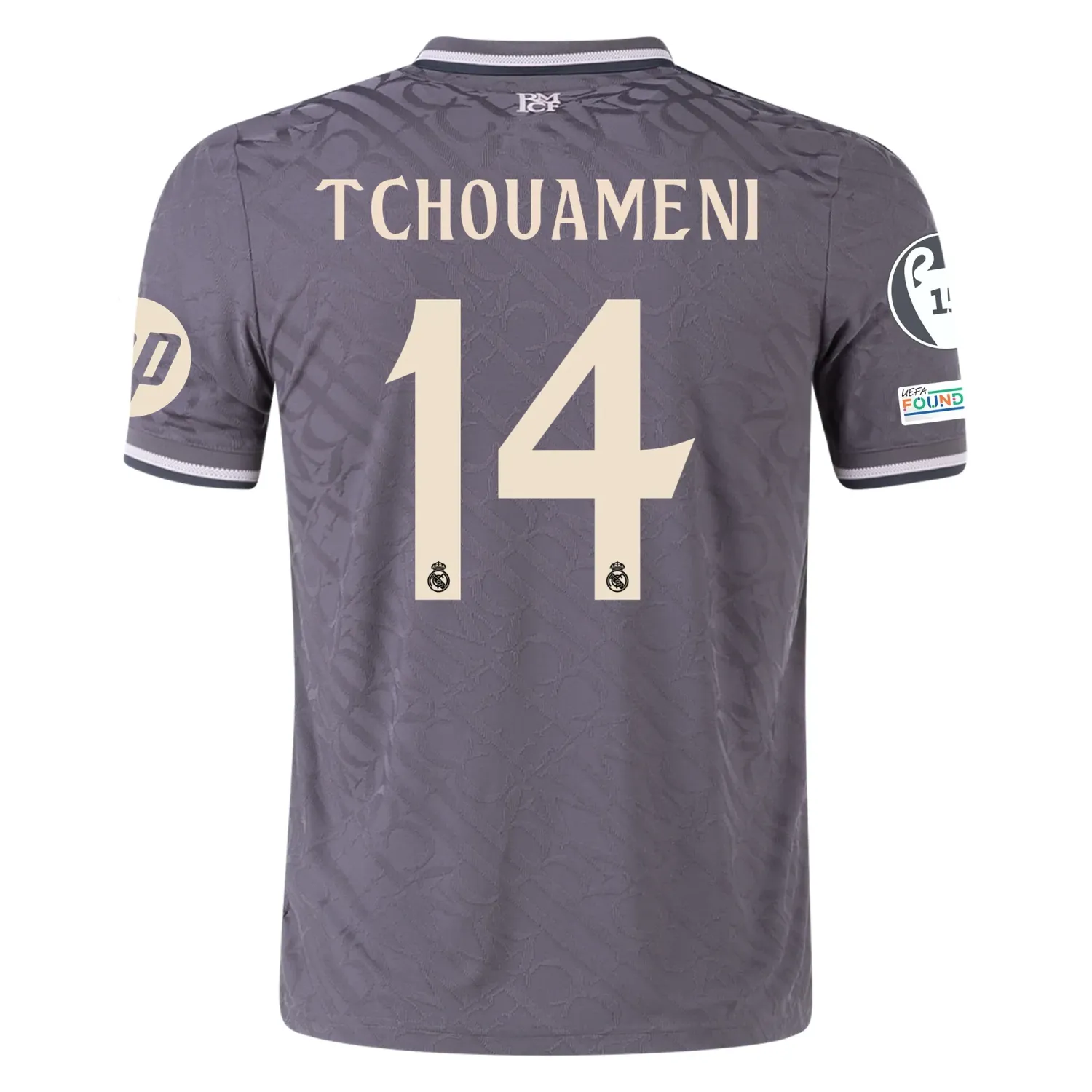Real Madrid Tchouaméni 14 Third Jersey 2024/2025 With Champions League + Club World Cup Patches (Player version)