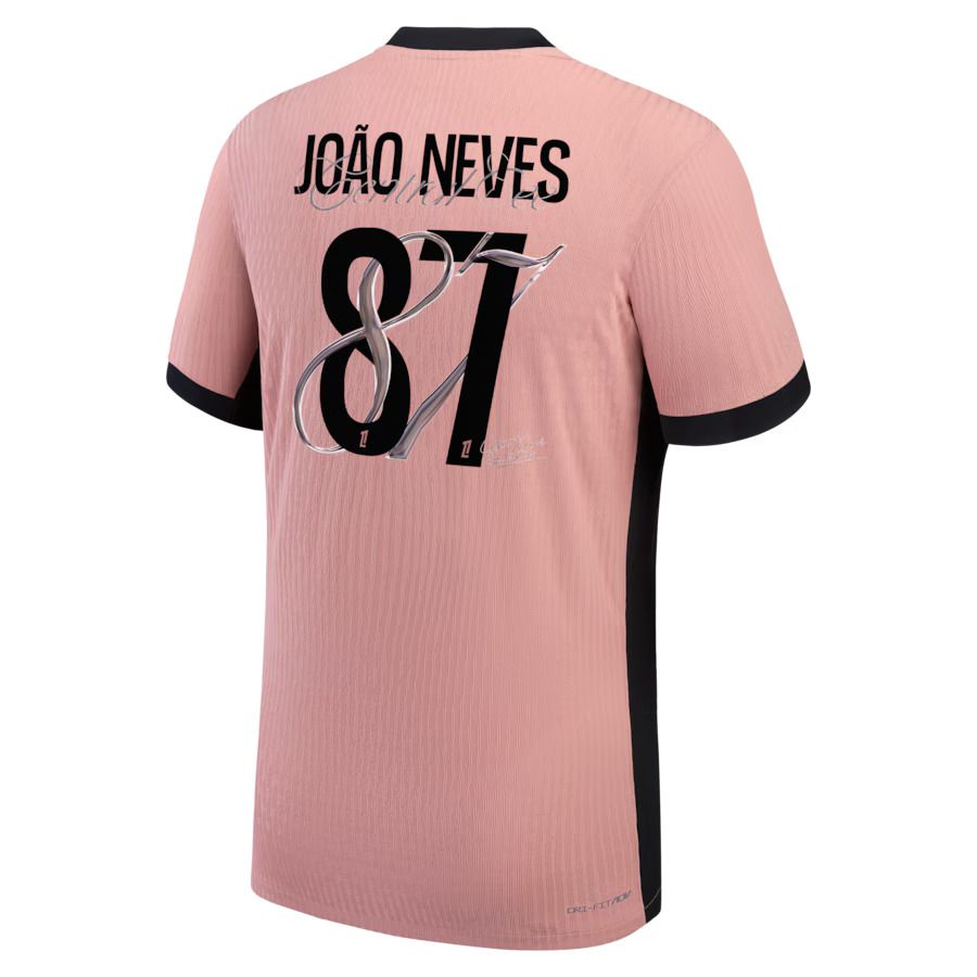 PSG Third Jersey With Central Cee Print João Neves #87 (Player Version)