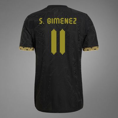 Mexico S. Gimenez 11 Special Edition Black Gold Cup Third Jersey 2025 (Player Version)