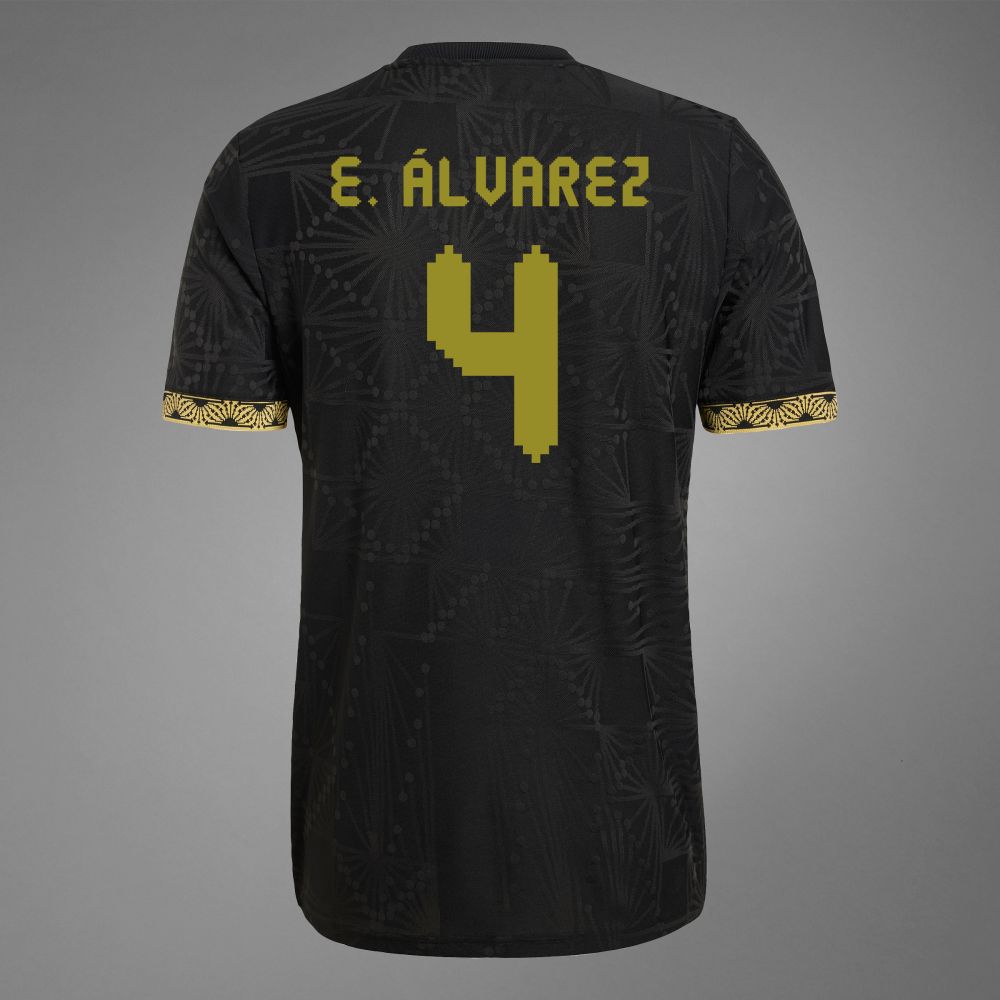 Mexico E. Álvarez 4 Special Edition Black Gold Cup Third Jersey 2025 (Player Version)