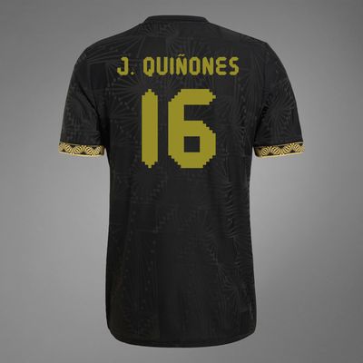 Mexico J. Quiñones 16 Special Edition Black Gold Cup Third Jersey 2025 (Player Version)