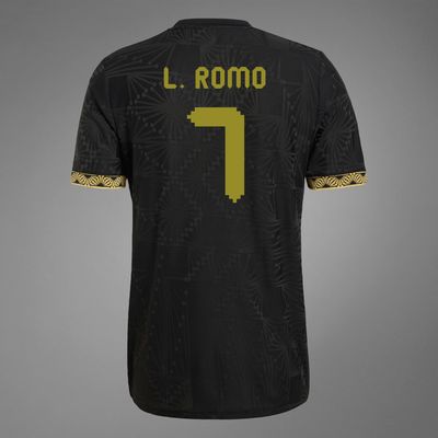 Mexico L. Romo 7 Special Edition Black Gold Cup Jersey 2025 (Player Version)