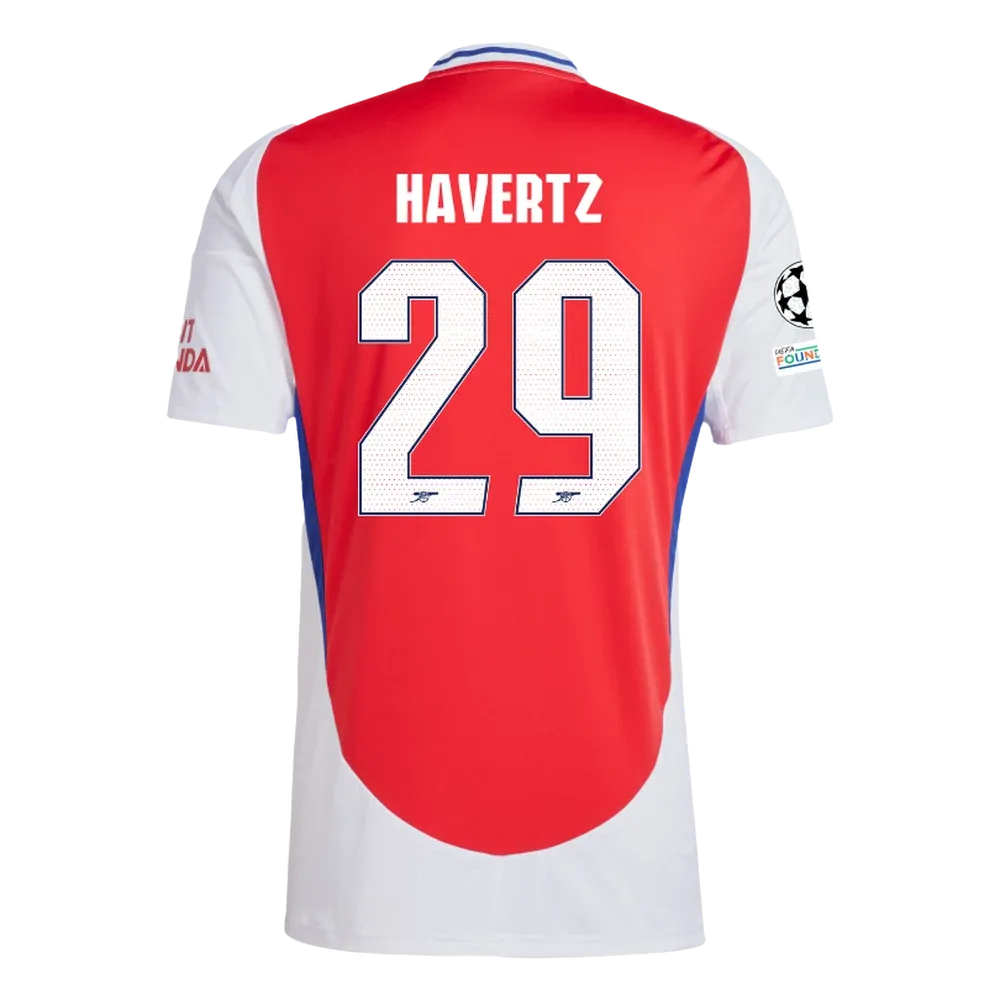 Arsenal Home Havertz 29 Jersey 2024/2025 With Champions League Patches
