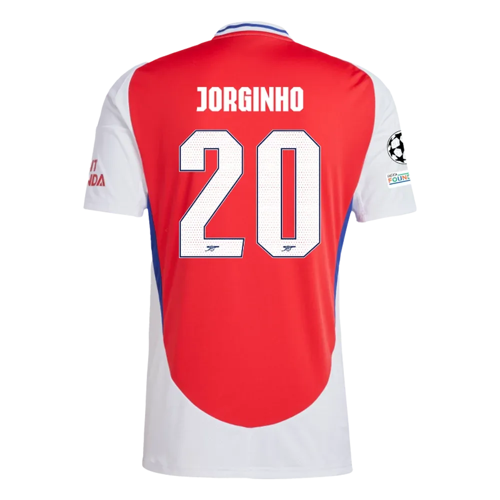 Arsenal Home Jorginho 20 Jersey 2024/2025 With Champions League Patches