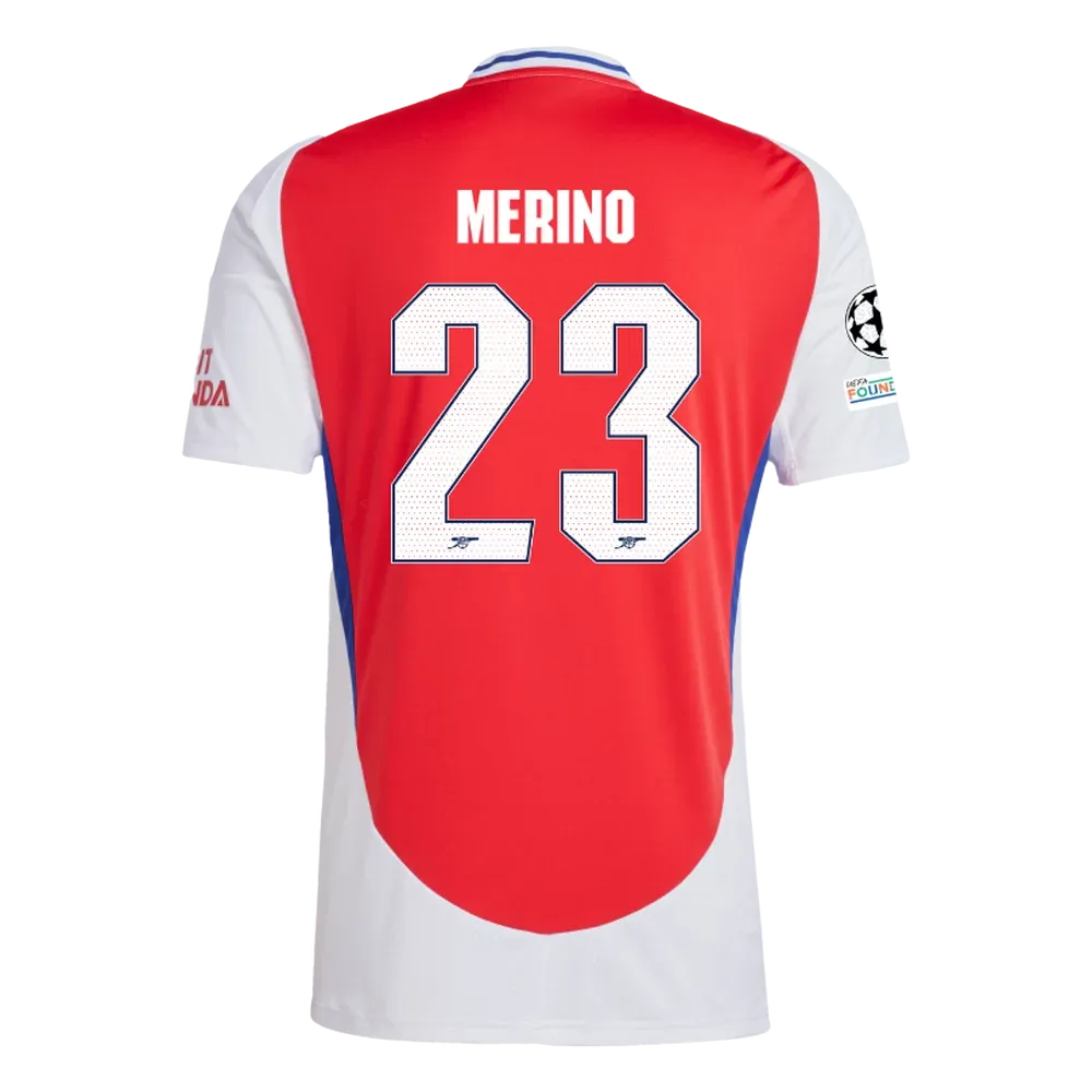 Arsenal Home Merino 23 Jersey 2024/2025 With Champions League Patches