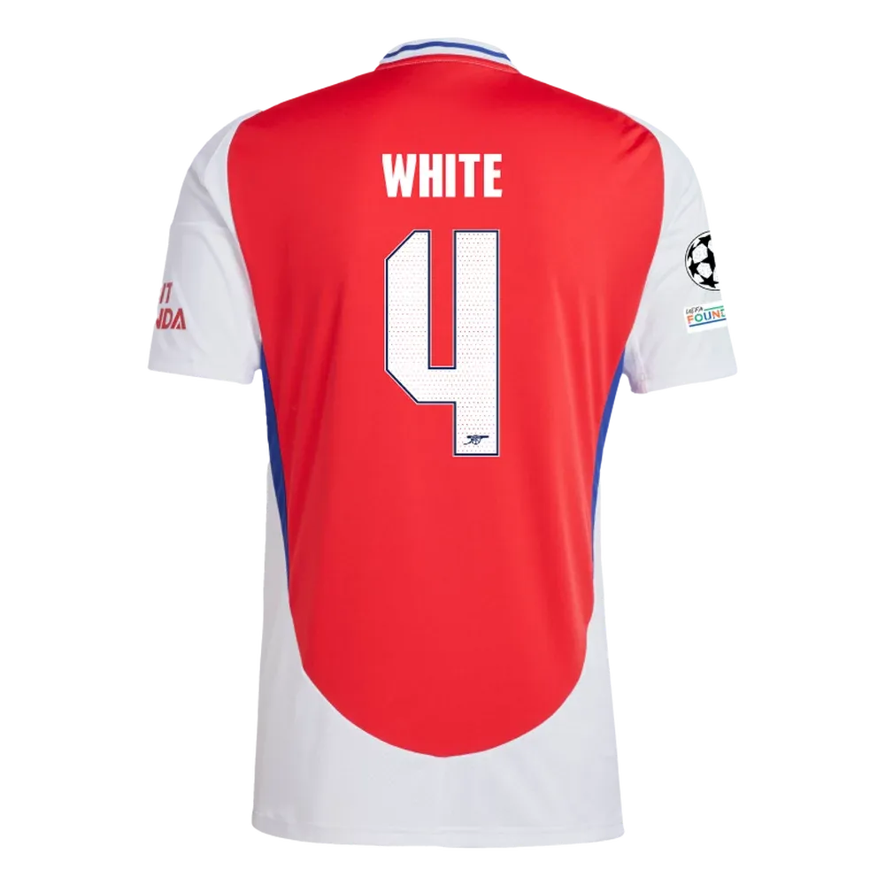 Arsenal Home White 4 Jersey 2024/2025 With Champions League Patches
