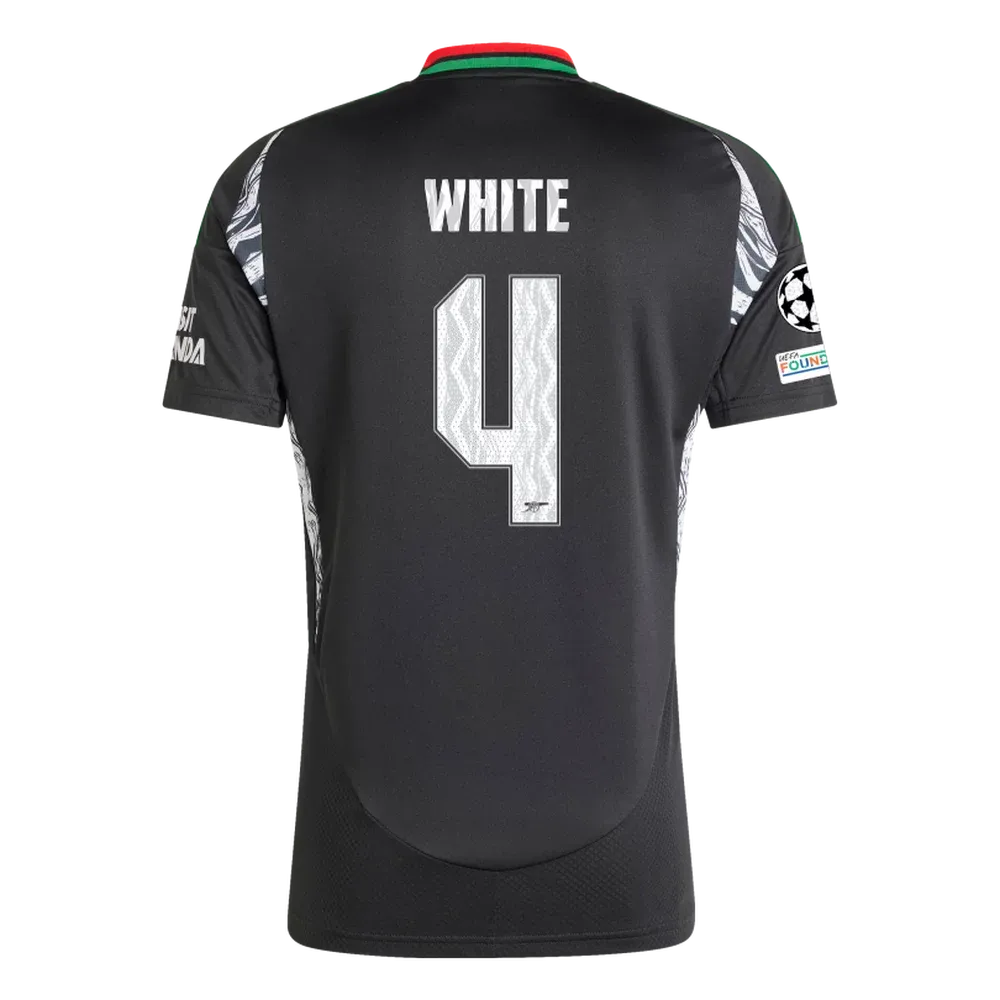 Arsenal Away White 4 Jersey 2024/2025 With Champions League Patches