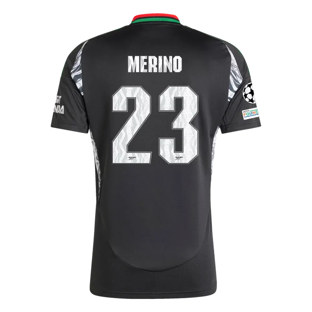 Arsenal Away Merino 23 Jersey 2024/2025 With Champions League Patches