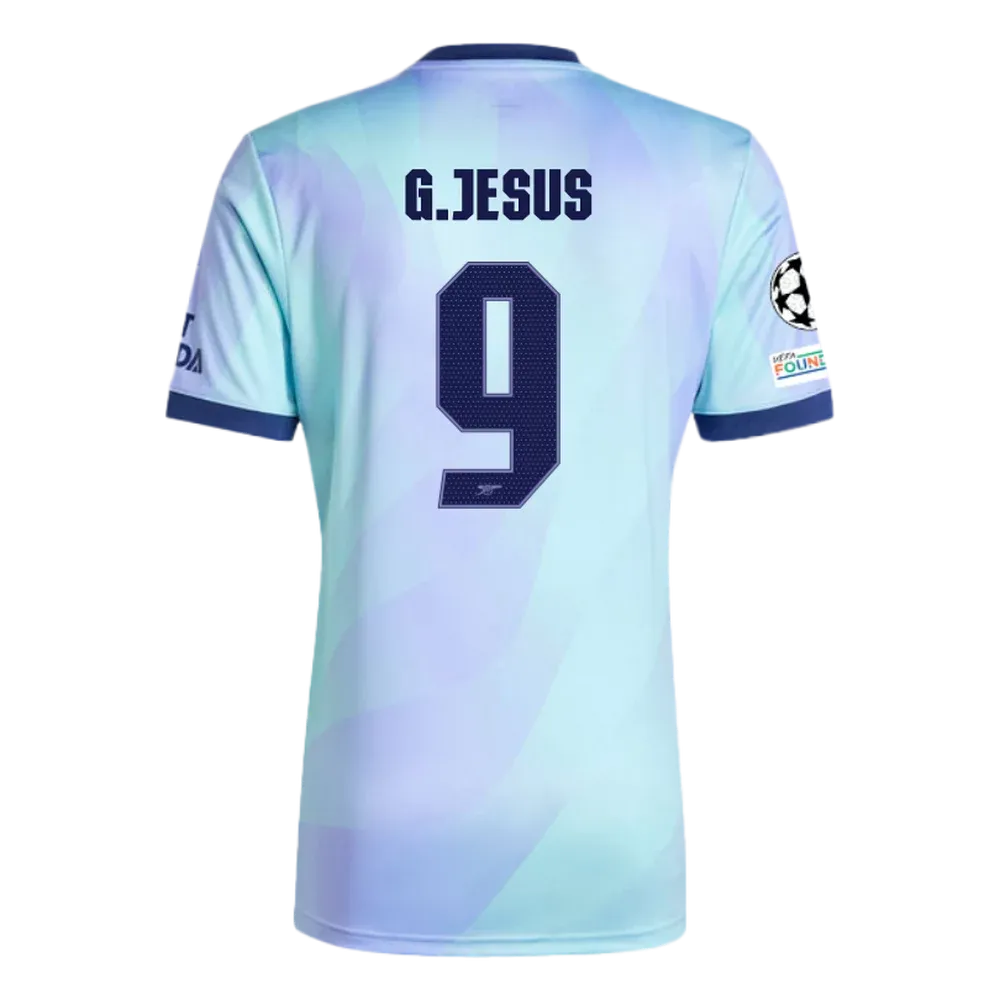 Arsenal Third G.Jesus 9 Jersey 2024/2025 With Champions League Patches