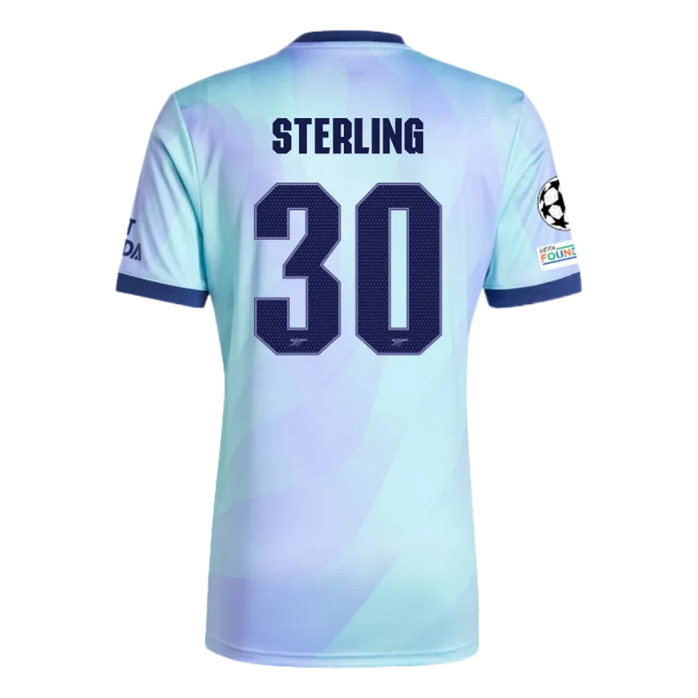 Arsenal Third Sterling 30 Jersey 2024/2025 With Champions League Patches