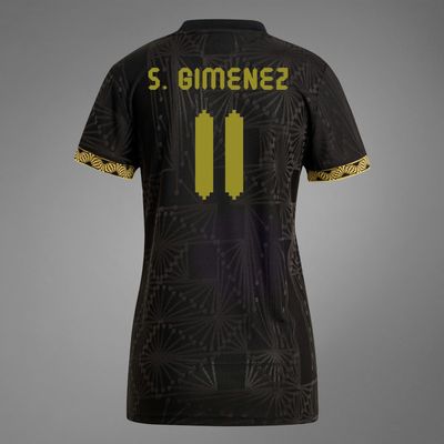 Women&#39;s Mexico S. Gimenez 11 Special Edition Black Gold Cup Third Jersey 2025 (Player Version)